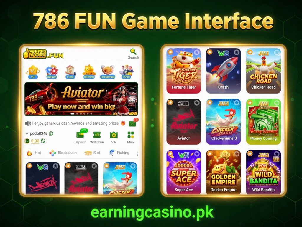 786 fun game main interface