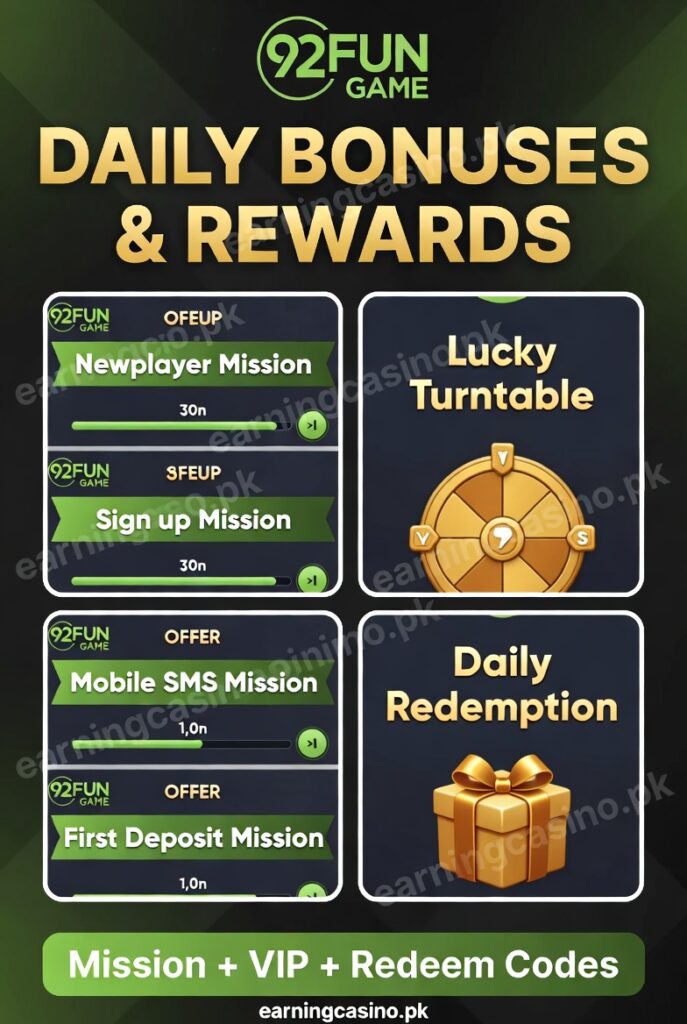 92FUN Game Rewards and Bonuses