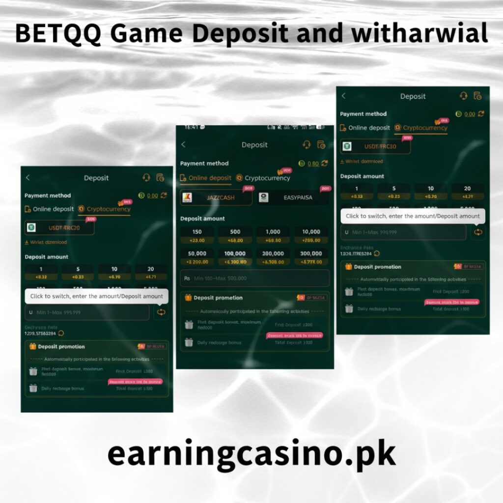 BETQQ Game withdraw and Deposit