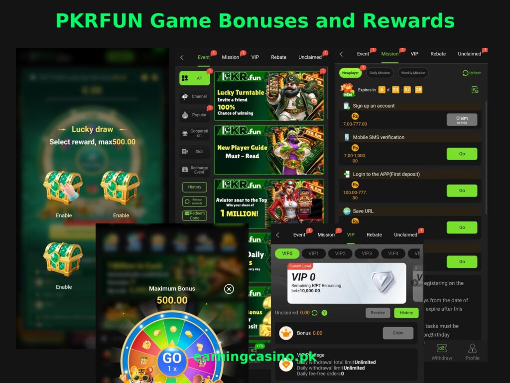 PKRFUN Game Bonuses and Rewards