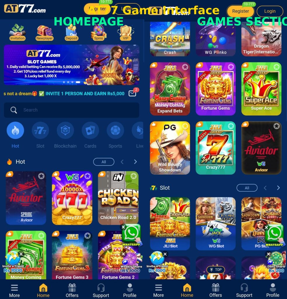 AT77 Game interface