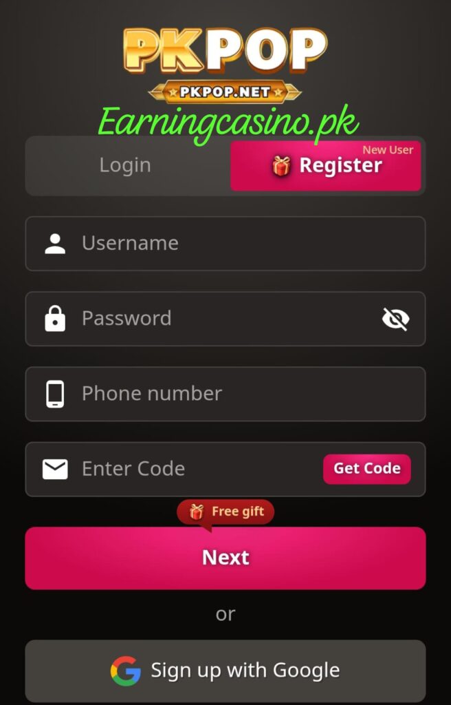 PKPOP Game Sign in and sign up