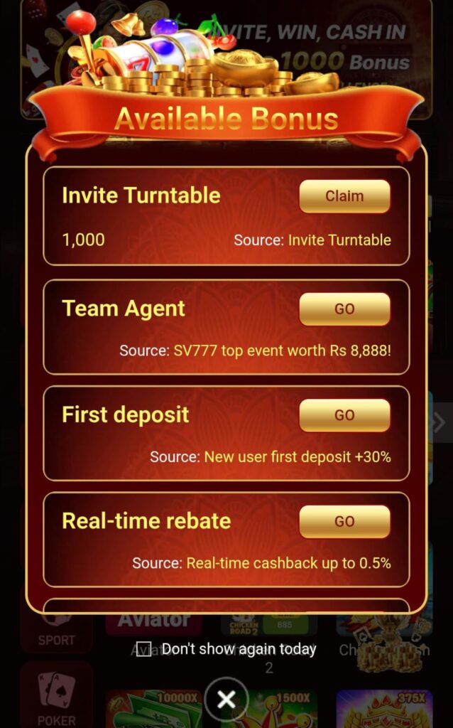 SV777 game bonuses
