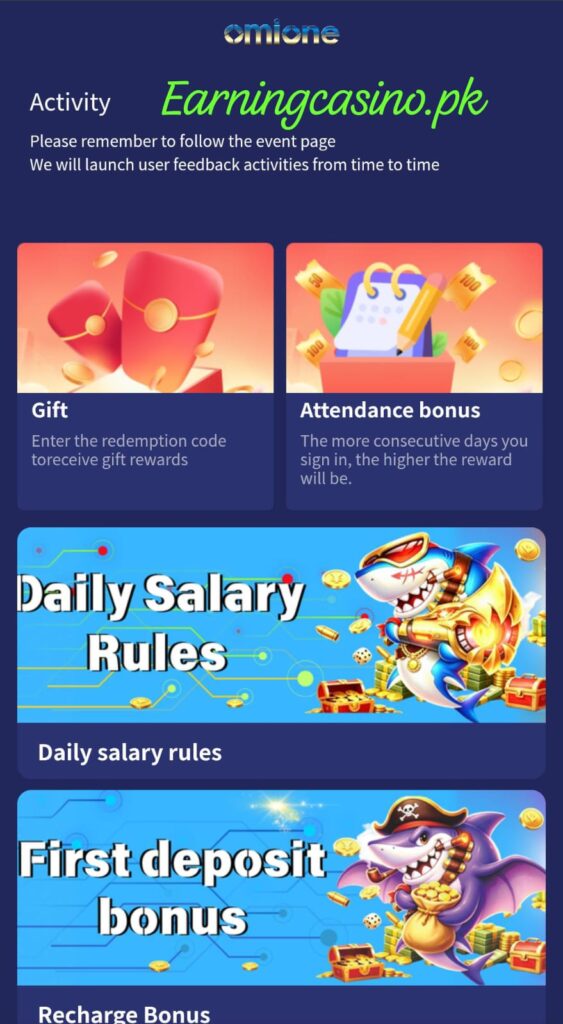 OMIONE Game Rewads and bonuses