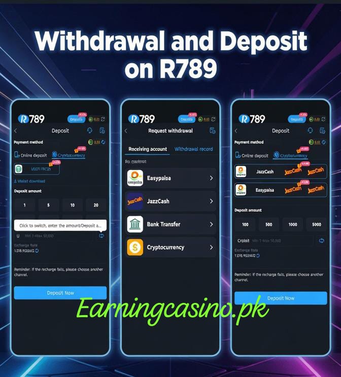 R789 Game Deposit and withdrawal