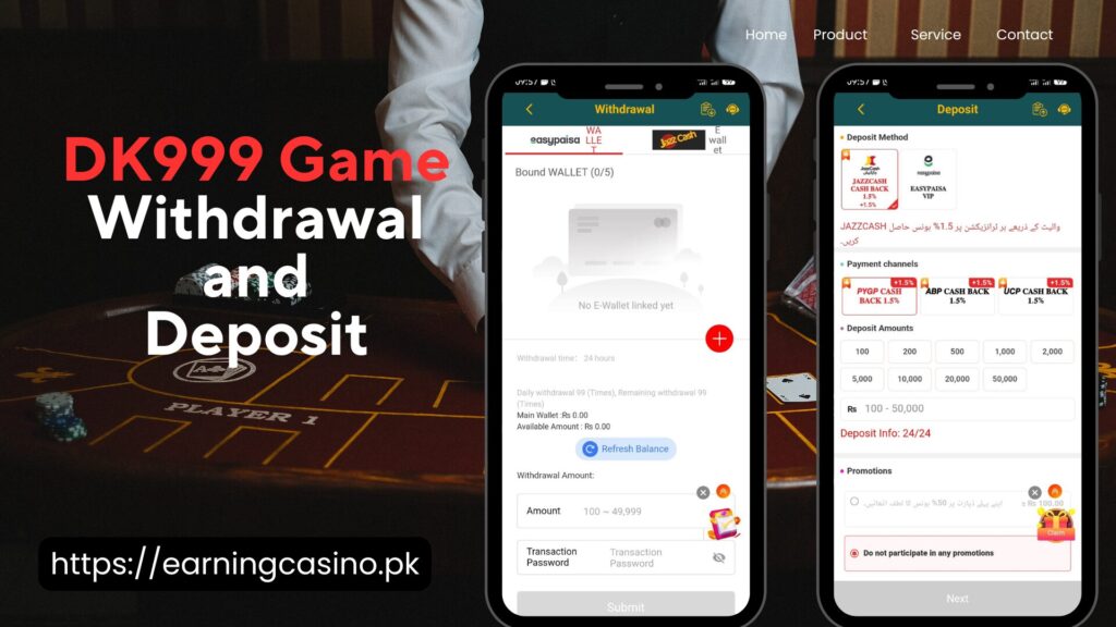 Dk999 game withdrawal and Deposit