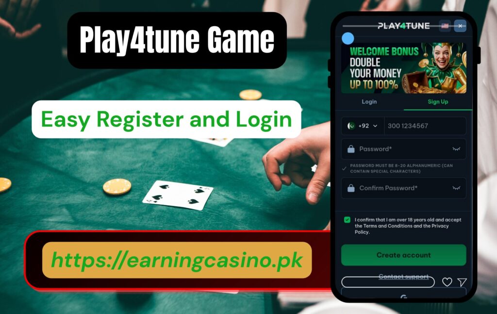 Play4tune Game login and register