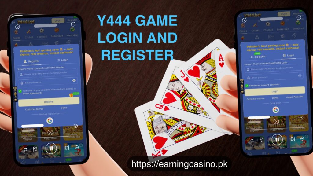 Y444 Game registration and login guide